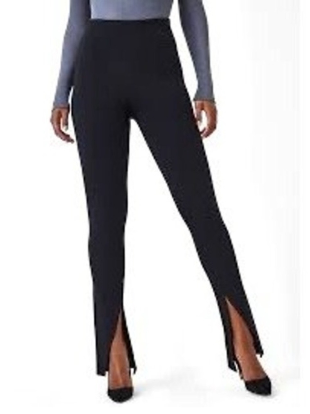 SPANX The Perfect Front Slit Ponte Pant in Black M